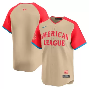 Men's American League Nike Cream 2024 MLB All-Star Game Limited Jersey Men's American League Nike Cream 2024 MLB All-Star Game Limited Jersey