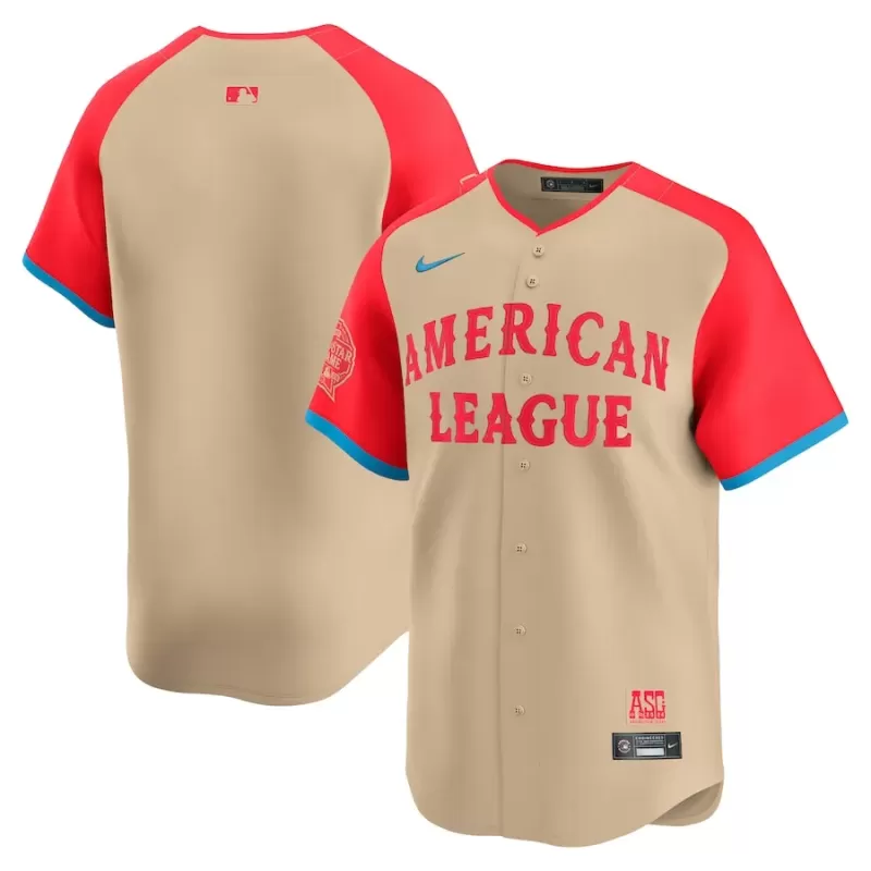 Men's American League Nike Cream 2024 MLB All-Star Game Limited Jersey Men's American League Nike Cream 2024 MLB All-Star Game Limited Jersey