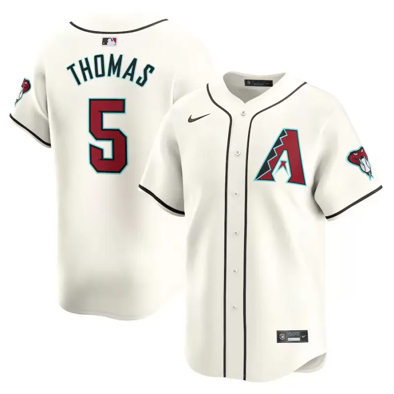 Men's Arizona Diamondbacks Alek Thomas Nike White Home Limited Player Jersey Men's Arizona Diamondbacks Alek Thomas Nike White Home Limited Player Jersey