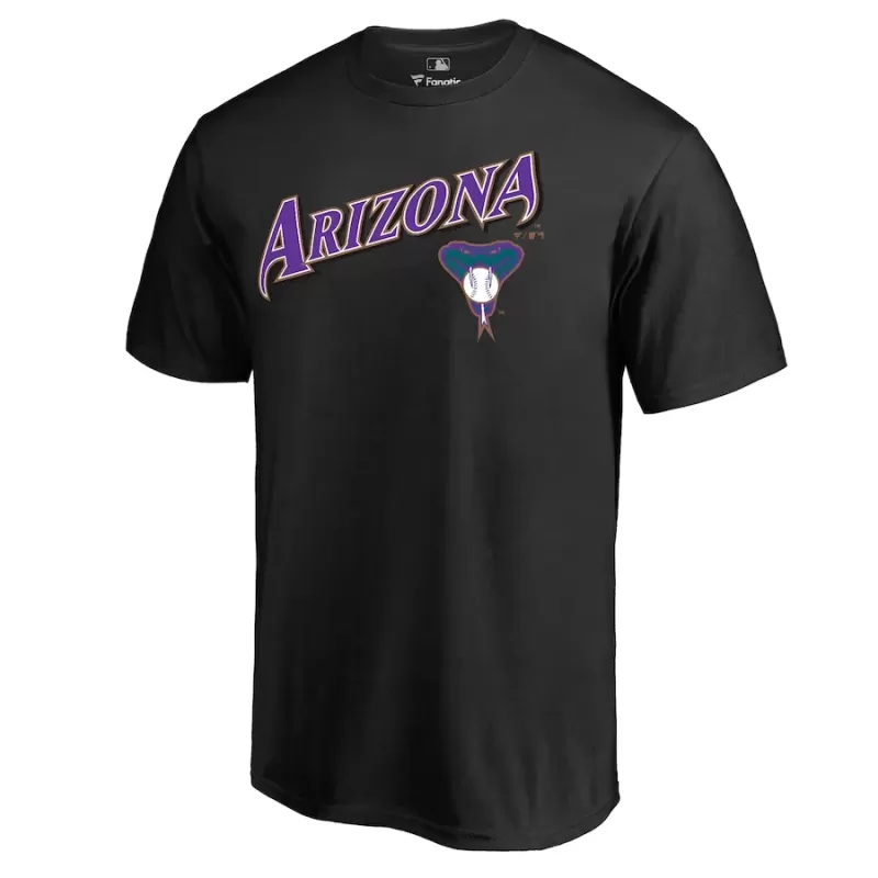 Men's Arizona Diamondbacks Black Cooperstown Collection Wahconah T-Shirt Men's Arizona Diamondbacks Black Cooperstown Collection Wahconah T-Shirt