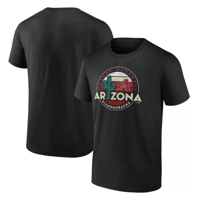 Men's Arizona Diamondbacks Black Hometown Desert Baseball T-Shirt Men's Arizona Diamondbacks Black Hometown Desert Baseball T-Shirt