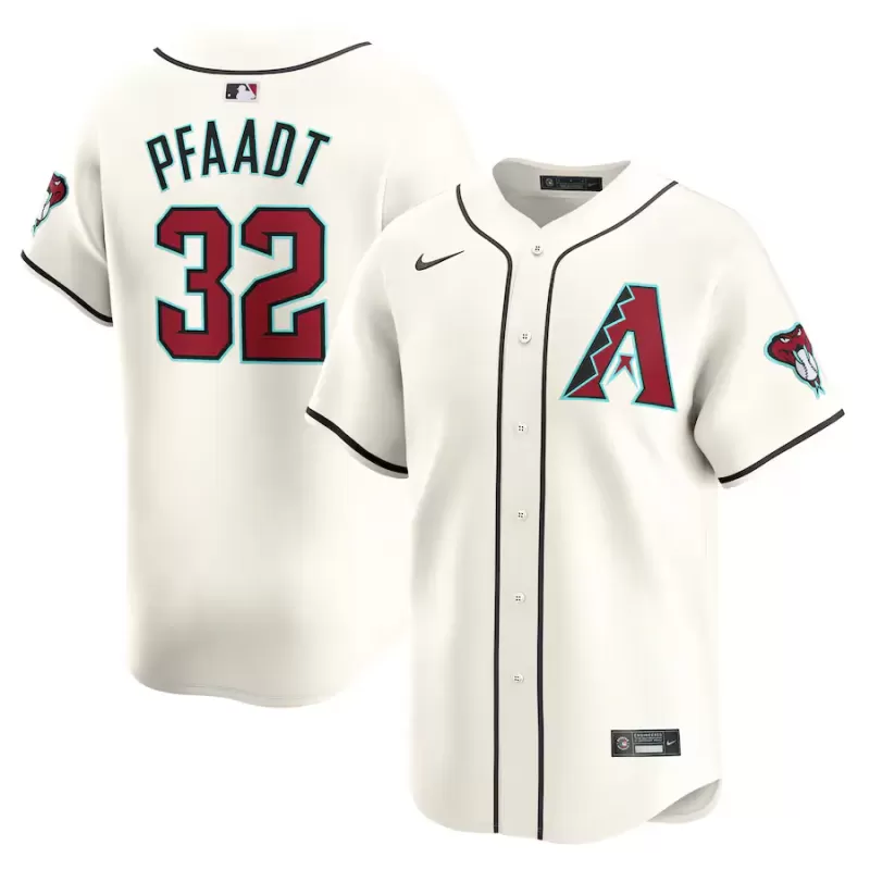 Men's Arizona Diamondbacks Brandon Pfaadt Nike White Home Limited Player Jersey Men's Arizona Diamondbacks Brandon Pfaadt Nike White Home Limited Player Jersey
