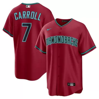 Men's Arizona Diamondbacks Corbin Carroll Nike Red Alternate 2 Replica Jersey Men's Arizona Diamondbacks Corbin Carroll Nike Red Alternate 2 Replica Jersey