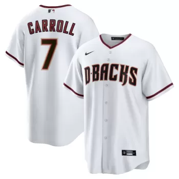 Men's Arizona Diamondbacks Corbin Carroll Nike White Home Replica Player Jersey Men's Arizona Diamondbacks Corbin Carroll Nike White Home Replica Player Jersey