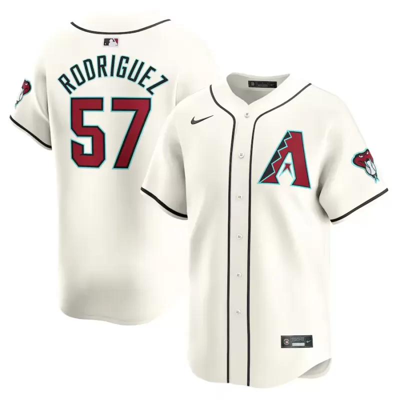Men's Arizona Diamondbacks Eduardo Rodriguez Nike White Home Limited Player Jersey Men's Arizona Diamondbacks Eduardo Rodriguez Nike White Home Limited Player Jersey