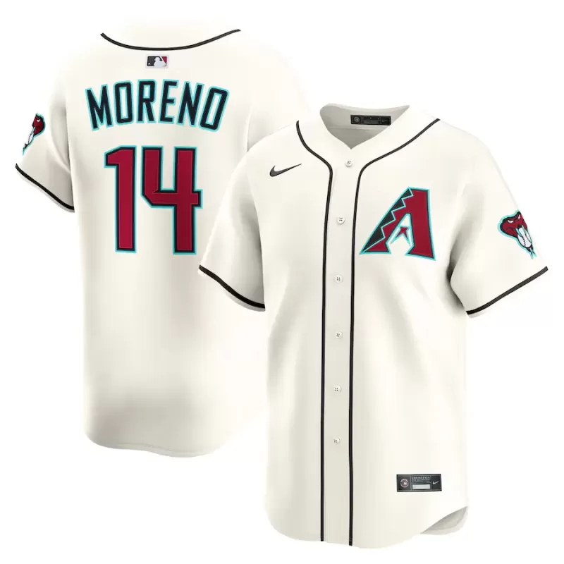 Men's Arizona Diamondbacks Gabriel Moreno Nike Cream Alternate Limited Player Jersey Men's Arizona Diamondbacks Gabriel Moreno Nike Cream Alternate Limited Player Jersey