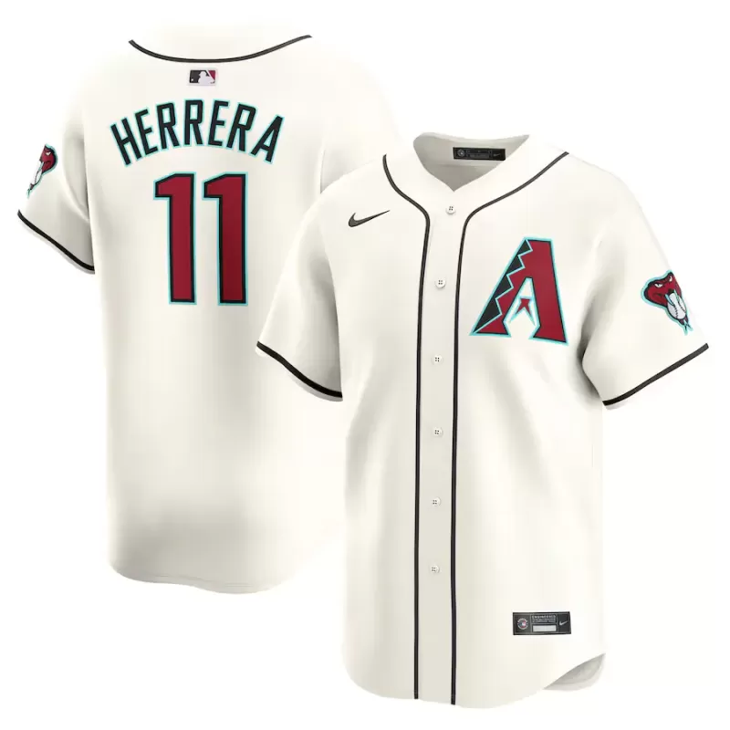Men's Arizona Diamondbacks Jose Herrera Nike White Home Limited Player Jersey Men's Arizona Diamondbacks Jose Herrera Nike White Home Limited Player Jersey