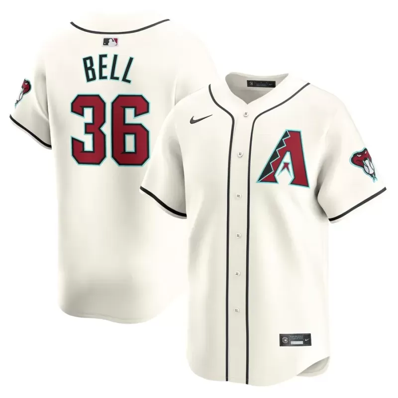 Men's Arizona Diamondbacks Josh Bell Nike White Home Limited Player Jersey Men's Arizona Diamondbacks Josh Bell Nike White Home Limited Player Jersey
