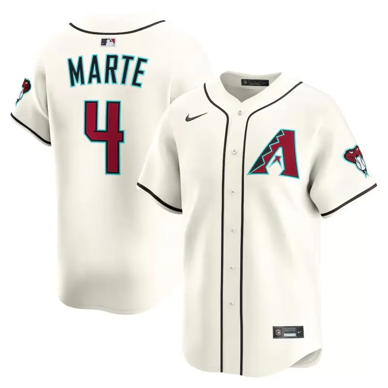 Men's Arizona Diamondbacks Ketel Marte Nike Cream Alternate Limited Player Jersey Men's Arizona Diamondbacks Ketel Marte Nike Cream Alternate Limited Player Jersey