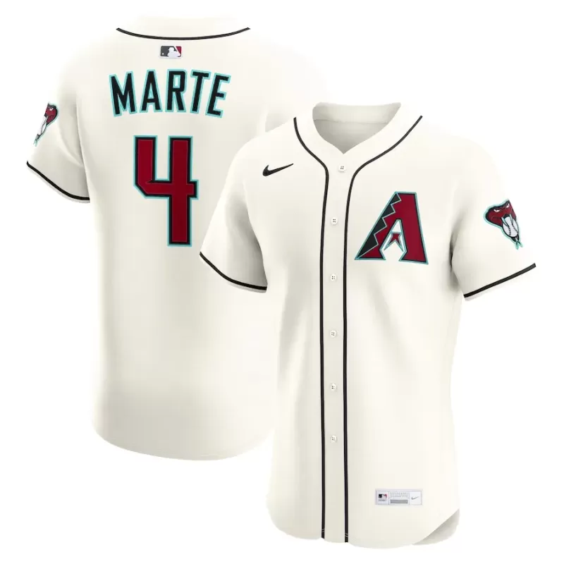 Men's Arizona Diamondbacks Ketel Marte Nike Cream Home Elite Jersey Men's Arizona Diamondbacks Ketel Marte Nike Cream Home Elite Jersey