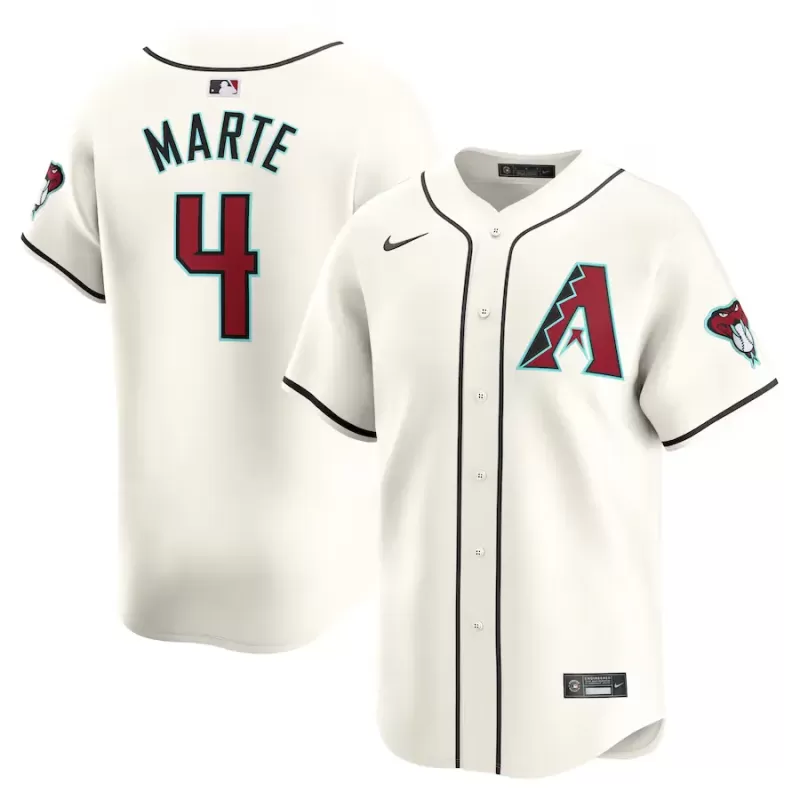 Men's Arizona Diamondbacks Ketel Marte Nike White Home Limited Player Jersey Men's Arizona Diamondbacks Ketel Marte Nike White Home Limited Player Jersey