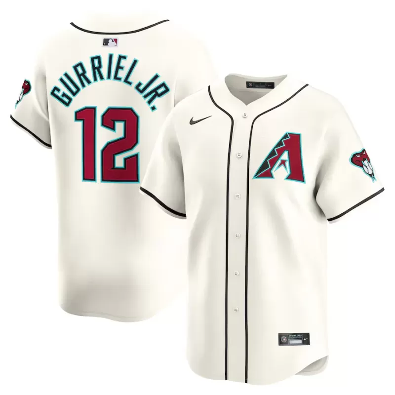 Men's Arizona Diamondbacks Lourdes Gurriel Jr. Nike Cream Home Limited Player Jersey Men's Arizona Diamondbacks Lourdes Gurriel Jr. Nike Cream Home Limited Player Jersey