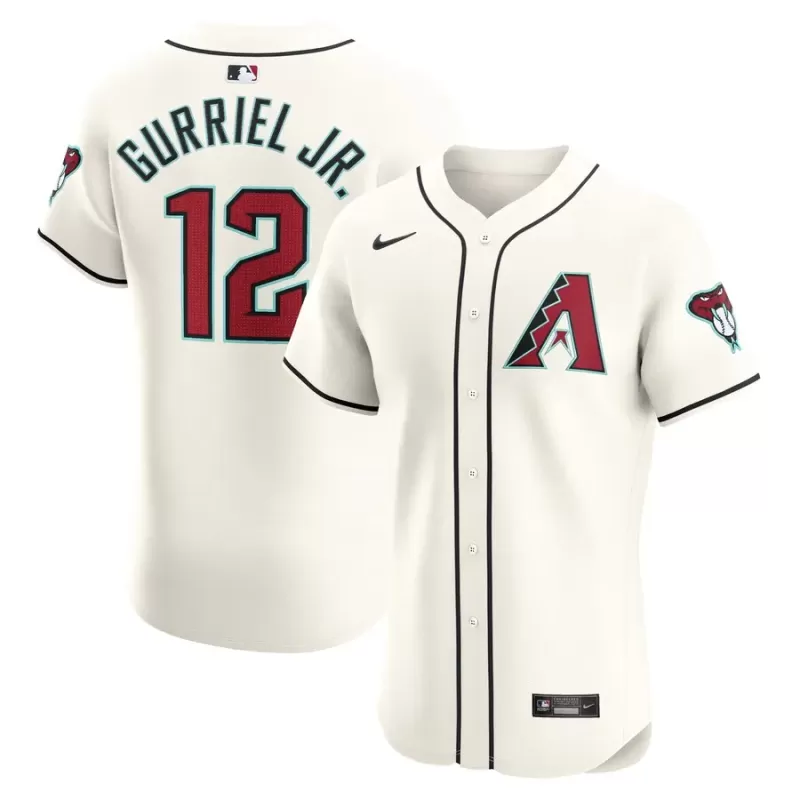 Men's Arizona Diamondbacks Lourdes Gurriel Jr. Nike White Home Elite Player Jersey Men's Arizona Diamondbacks Lourdes Gurriel Jr. Nike White Home Elite Player Jersey