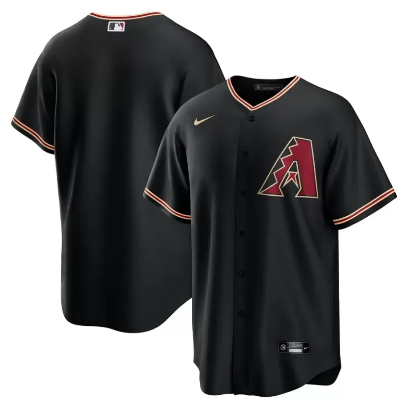 Men's Arizona Diamondbacks Nike Black Alternate Replica Team Jersey Men's Arizona Diamondbacks Nike Black Alternate Replica Team Jersey