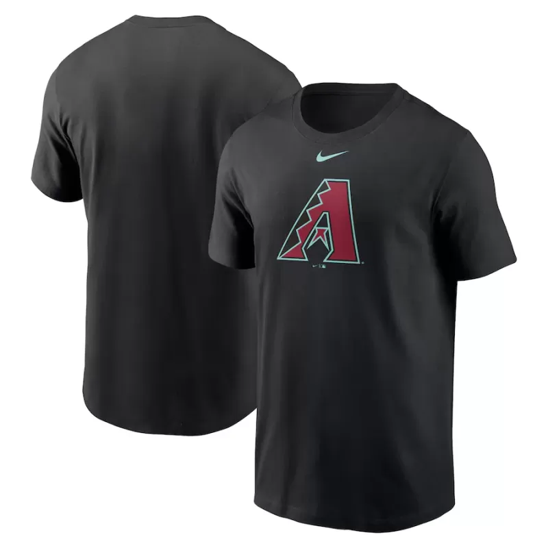 Men's Arizona Diamondbacks Nike Black Large Logo T-Shirt Men's Arizona Diamondbacks Nike Black Large Logo T-Shirt