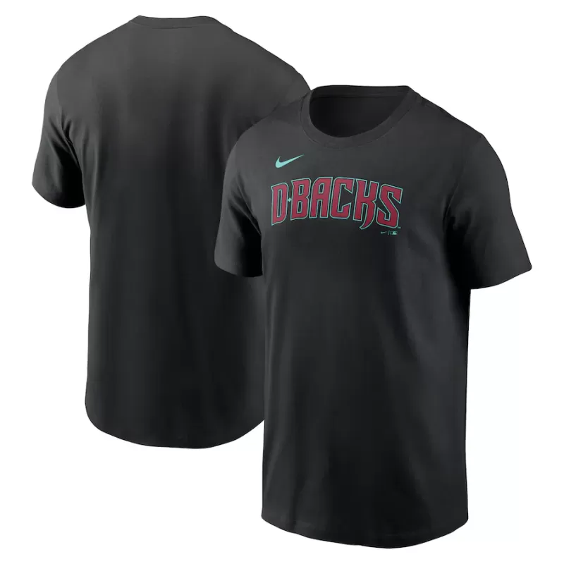Men's Arizona Diamondbacks Nike Black Wordmark T-Shirt Men's Arizona Diamondbacks Nike Black Wordmark T-Shirt