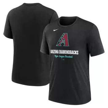 Men's Arizona Diamondbacks Nike Heather Black Logo Tri-Blend T-Shirt