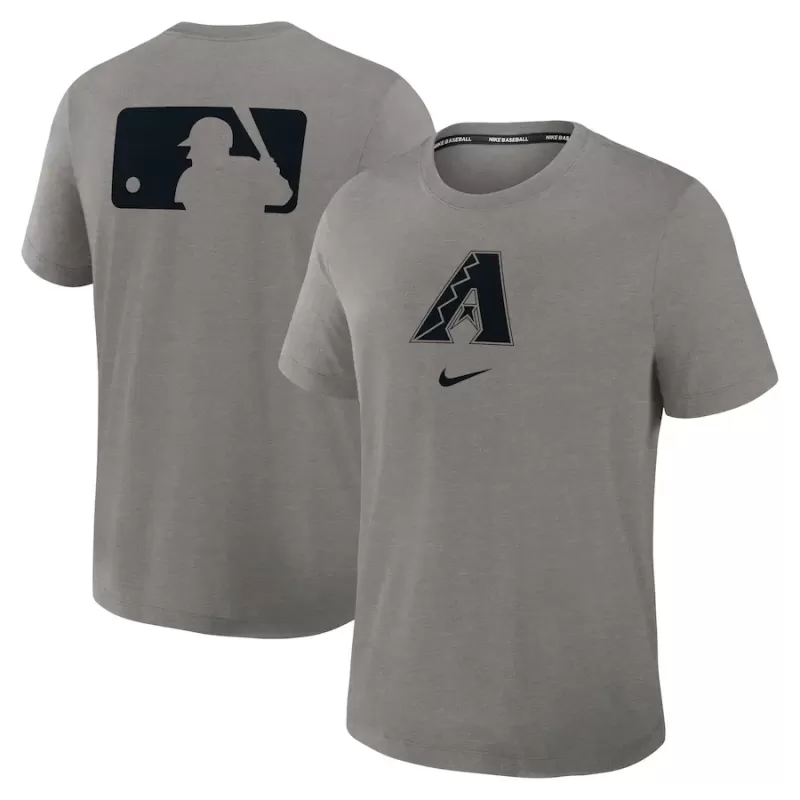 Men's Arizona Diamondbacks Nike Heather Charcoal Authentic Collection Early Work Tri-Blend Performance T-Shirt Men's Arizona Diamondbacks Nike Heather Charcoal Authentic Collection Early Work Tri-Blend Performance T-Shirt