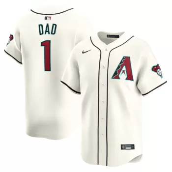 Men's Arizona Diamondbacks Nike White #1 Dad Home Limited Jersey
