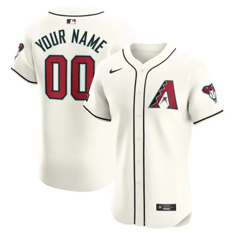 Men's Arizona Diamondbacks Nike White Home Elite Custom Patch Jersey Men's Arizona Diamondbacks Nike White Home Elite Custom Patch Jersey
