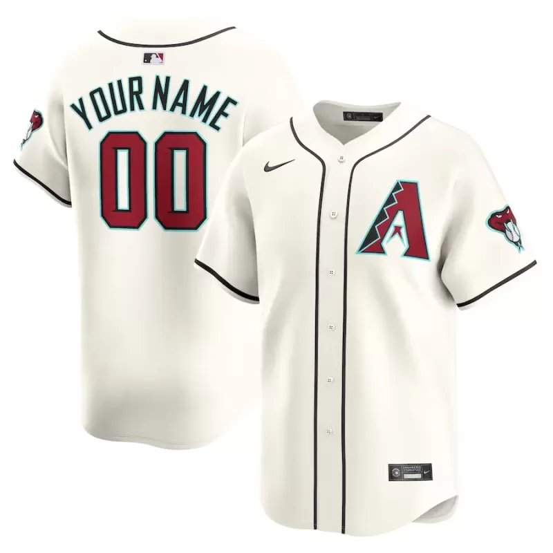 Men's Arizona Diamondbacks Nike White Home Limited Custom Jersey Men's Arizona Diamondbacks Nike White Home Limited Custom Jersey
