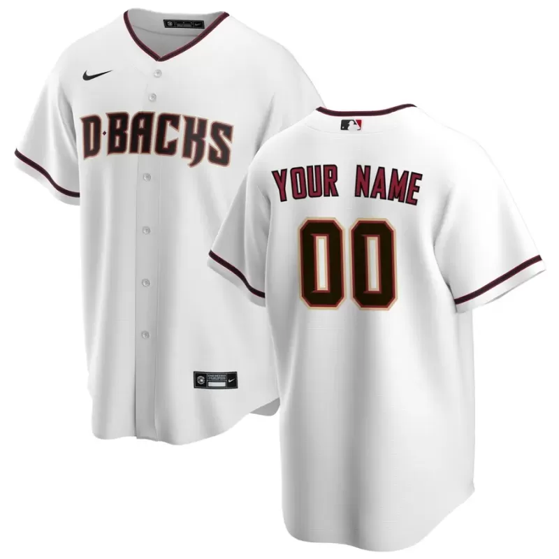 Men's Arizona Diamondbacks Nike White Home Replica Custom Jersey Men's Arizona Diamondbacks Nike White Home Replica Custom Jersey