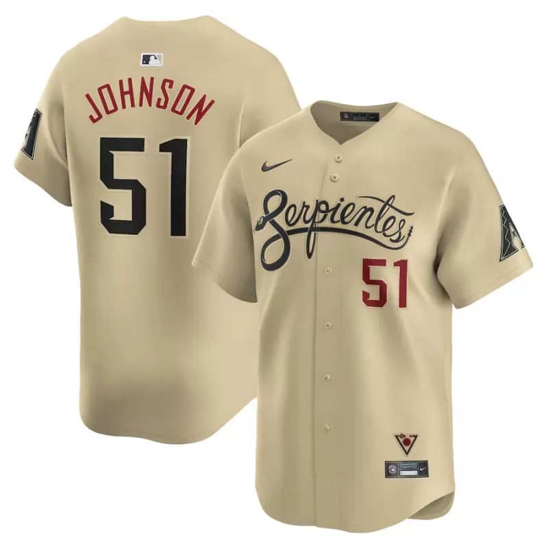 Men's Arizona Diamondbacks Randy Johnson Nike Sand City Connect Retired Player Jersey Men's Arizona Diamondbacks Randy Johnson Nike Sand City Connect Retired Player Jersey
