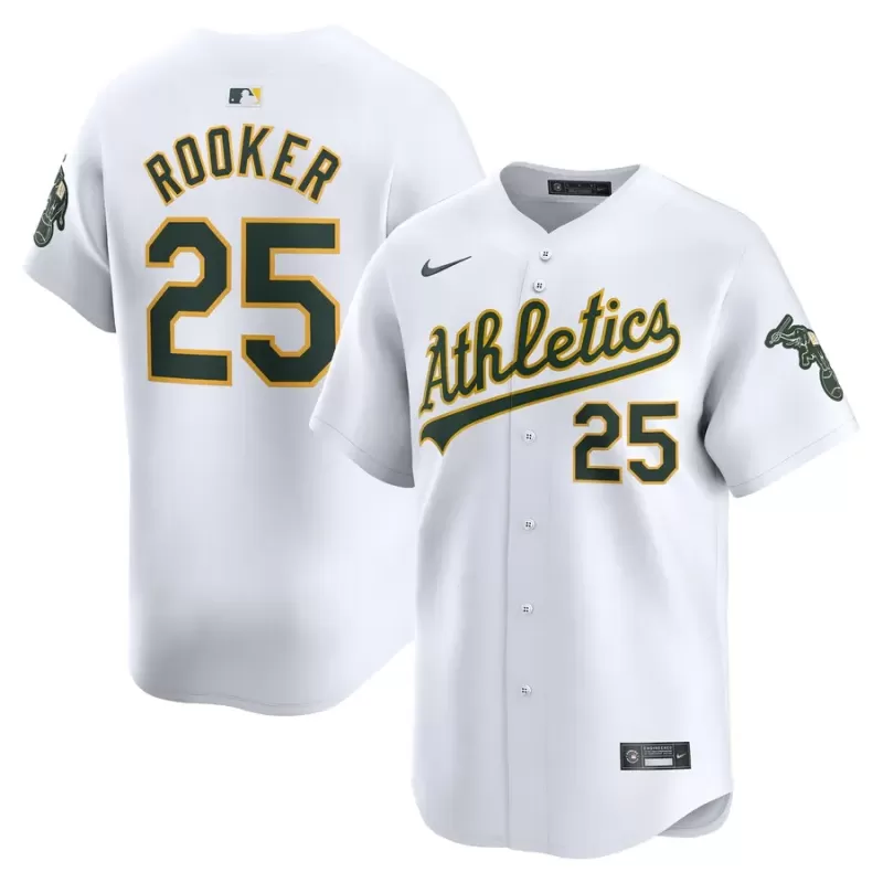 Men's Athletics Brent Rooker Nike White Home Limited Player Jersey Men's Athletics Brent Rooker Nike White Home Limited Player Jersey