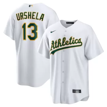 Men's Athletics Gio Urshela Nike White Home Replica Jersey Men's Athletics Gio Urshela Nike White Home Replica Jersey