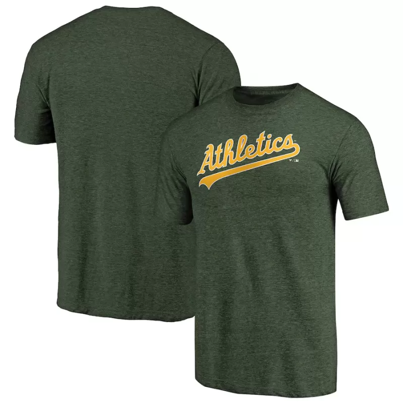 Men's Athletics Green Team Wordmark Tri-Blend T-Shirt Men's Athletics Green Team Wordmark Tri-Blend T-Shirt