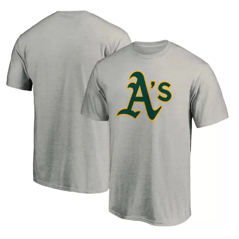 Men's Athletics Heathered Gray Official Team Logo T-Shirt Men's Athletics Heathered Gray Official Team Logo T-Shirt