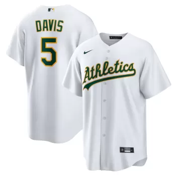 Men's Athletics JD Davis Nike White Home Replica Jersey Men's Athletics JD Davis Nike White Home Replica Jersey