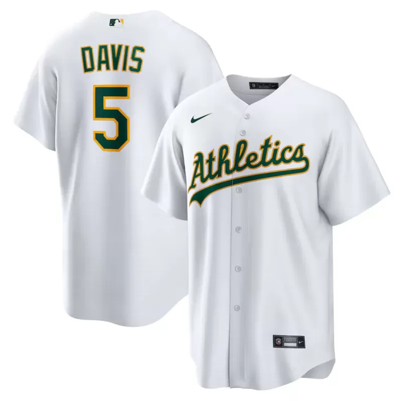 Men's Athletics JD Davis Nike White Home Replica Jersey Men's Athletics JD Davis Nike White Home Replica Jersey