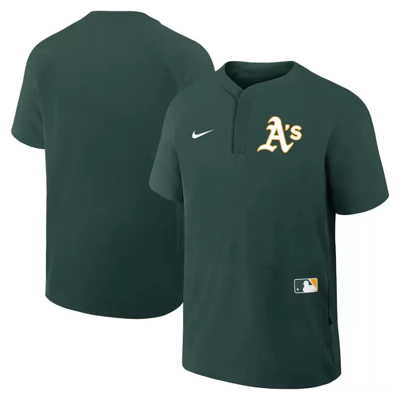 Men's Athletics Nike Green Authentic Collection Raglan Short Sleeve Windshirt Men's Athletics Nike Green Authentic Collection Raglan Short Sleeve Windshirt
