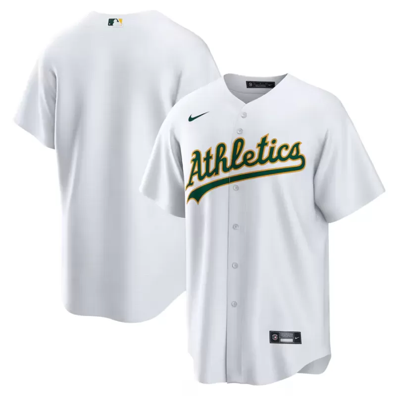 Men's Athletics Nike White Home Blank Replica Jersey Men's Athletics Nike White Home Blank Replica Jersey