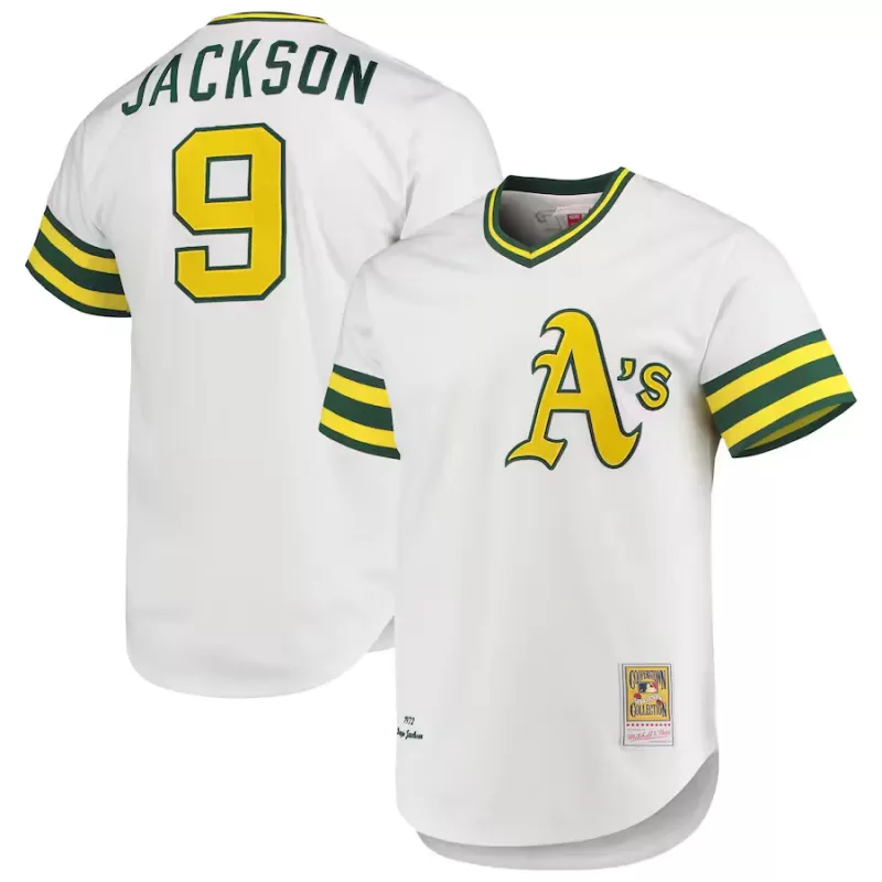 Men's Athletics Reggie Jackson Mitchell & Ness White 1972 Cooperstown Collection Authentic Jersey Men's Athletics Reggie Jackson Mitchell & Ness White 1972 Cooperstown Collection Authentic Jersey