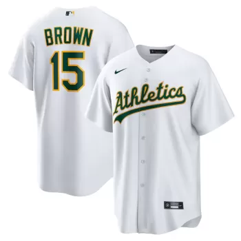 Men's Athletics Seth Brown Nike White Home Replica Jersey Men's Athletics Seth Brown Nike White Home Replica Jersey