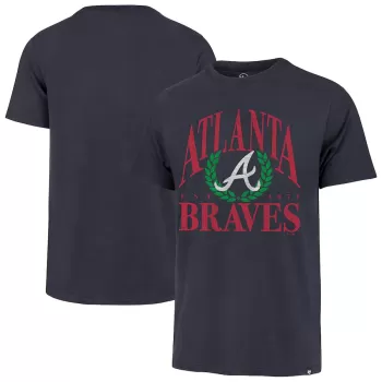 Men's Atlanta Braves '47 Navy Pitchout Franklin T-Shirt