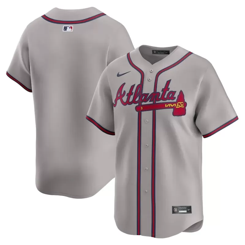 Men's Atlanta Braves Nike Gray Away Limited Jersey Men's Atlanta Braves Nike Gray Away Limited Jersey