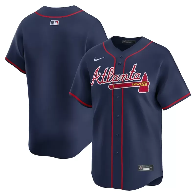 Men's Atlanta Braves Nike Navy Alternate Limited Jersey Men's Atlanta Braves Nike Navy Alternate Limited Jersey