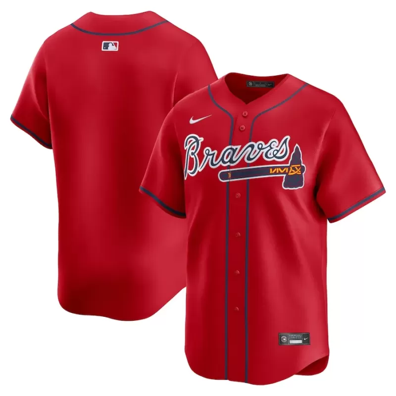 Men's Atlanta Braves Nike Red Alternate Limited Jersey Men's Atlanta Braves Nike Red Alternate Limited Jersey