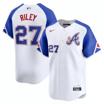 Men's Atlanta Braves Austin Riley Nike White City Connect Limited Player Jersey Men's Atlanta Braves Austin Riley Nike White City Connect Limited Player Jersey