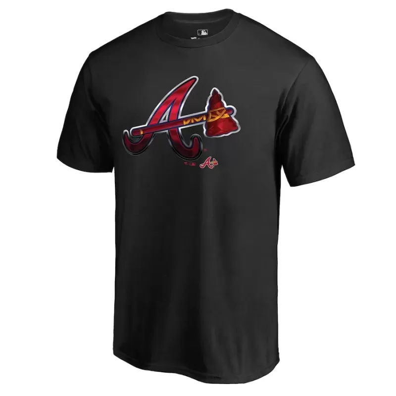 Men's Atlanta Braves Black Midnight Mascot T-Shirt Men's Atlanta Braves Black Midnight Mascot T-Shirt