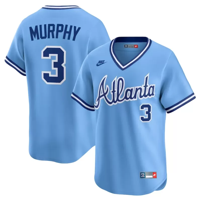 Men's Atlanta Braves Dale Murphy Nike Light Blue Throwback Cooperstown Collection Limited Jersey Men's Atlanta Braves Dale Murphy Nike Light Blue Throwback Cooperstown Collection Limited Jersey