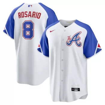 Men's Atlanta Braves Eddie Rosario Nike White City Connect Replica Player Jersey