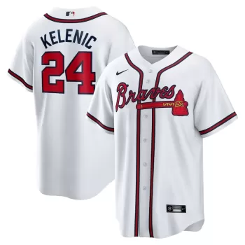 Men's Atlanta Braves Jarred Kelenic Nike White Home Replica Jersey Men's Atlanta Braves Jarred Kelenic Nike White Home Replica Jersey