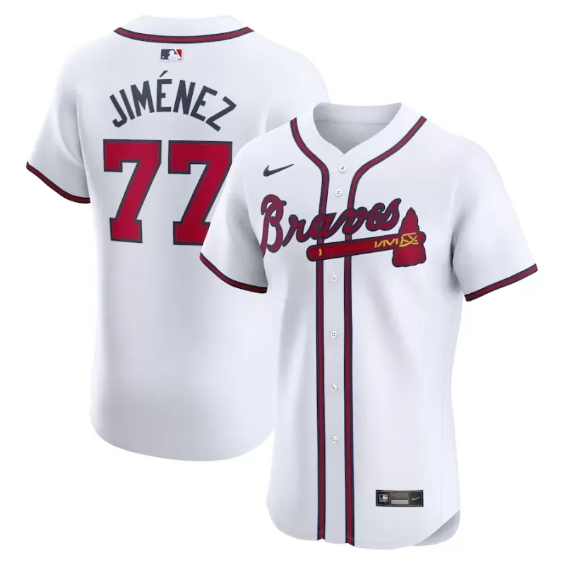 Men's Atlanta Braves Joe Jimenez Nike White Home Elite Player Jersey Men's Atlanta Braves Joe Jimenez Nike White Home Elite Player Jersey