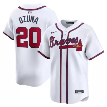 Men's Atlanta Braves Marcell Ozuna Nike White Home Limited Player Jersey Men's Atlanta Braves Marcell Ozuna Nike White Home Limited Player Jersey