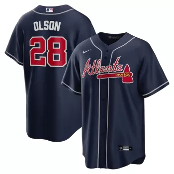Men's Atlanta Braves Matt Olson Nike Navy Big & Tall Alternate Replica Player Jersey