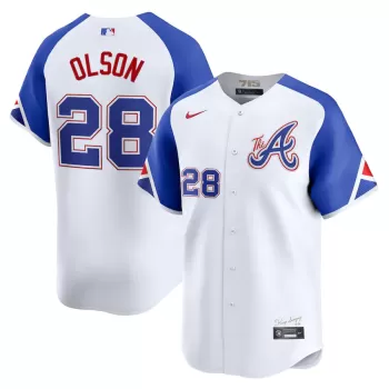 Men's Atlanta Braves Matt Olson Nike White City Connect Limited Player Jersey Men's Atlanta Braves Matt Olson Nike White City Connect Limited Player Jersey